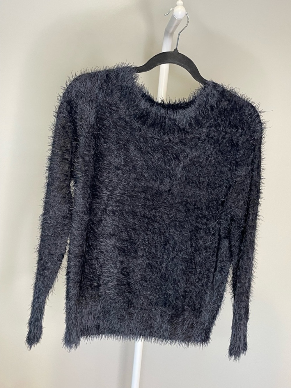 Velvet Heart Black Fuzzy Crewneck Sweater